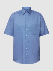 Zakelijk overhemd met 1/2-mouwen, model 'Kent' van Eterna Blauw / turquoise - 15
