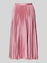 Knielanger Plisseerock aus Satin Modell 'SUZU' von Lauren Ralph Lauren Pink - 2