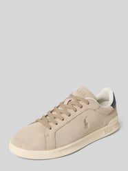 Low Top Sneaker aus echtem Rindsvelours Modell 'HERITAGE COURT II' von Polo Ralph Lauren Beige - 4