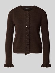 Strickjacke mit Rundhalsausschnitt und Rüschen von Zero - 1