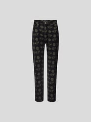Slim Fit Jeans mit Allover-Muster von Billionaire Boys Club Schwarz - 4
