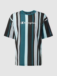 T-Shirt mit Streifenmuster von CHAMPION Türkis - 14