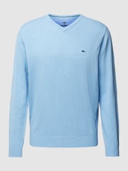 Sweter z dzianiny z wyhaftowanym logo od Fynch-Hatton - 38