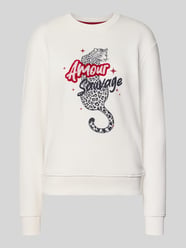 Sweatshirt mit Motiv-Print und Rundhalsausschnitt von Christian Berg Woman - 3