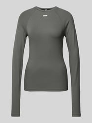 Longsleeve mit Label-Applikation von Karo Kauer Grau - 26