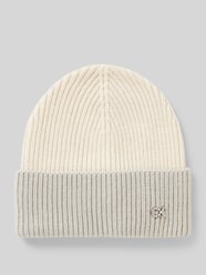 Czapka beanie dwukolorowa z mieszanki wełny i kaszmiru od CK Calvin Klein - 21