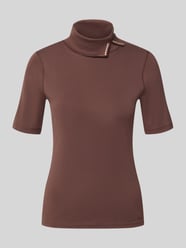 Slim fit t-shirt van katoenmix van Marc Cain - 3