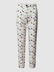 Slim Fit Hose mit grafischem Muster Modell 'COLLECTIONS' von Marc Cain Blau - 41