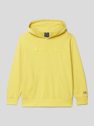 Hoodie met labelstitching van CHAMPION Geel - 19