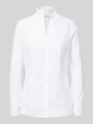 Regular Fit Bluse mit Stehkragen und V-Ausschnitt von ETERNA - 17