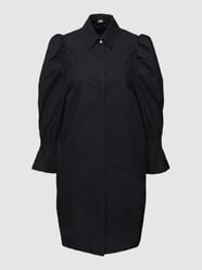 Hemdblusenkleid mit langen Puffärmeln und Umlegekragen von Karl Lagerfeld Schwarz - 21
