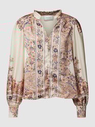 Blouse met paisleymotief, model 'Massima' van Neo Noir Wit - 29