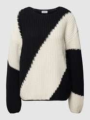Gebreide pullover met all-over motief, model 'SAADIE' van Armedangels Zwart - 7