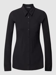 Blouse met knoopsluiting, model 'Petite' van D´Etoiles Casiope Zwart - 15