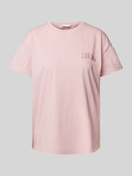 T-Shirt mit Label-Detail von Liu Jo White Pink - 9