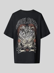 T-shirt o kroju oversized z czystej bawełny model 'LILIE' od VERO MODA - 2