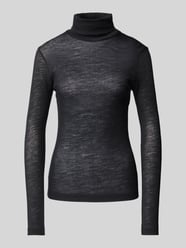 Slim Fit Rollkragenpullover aus Lyocell-Schurwolle-Mix von Marc O'Polo Schwarz - 27