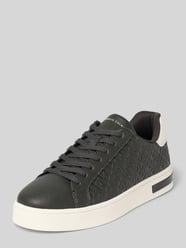 sneakers met vetersluiting en logomotief van Armani Exchange - 1