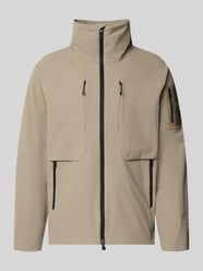 Regular fit trainingsjack met Labelpatch Model 'OW_GLOBE' van BOSS Green Beige - 4