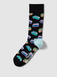 Socken mit Allover-Print Modell 'Bulli Camper' von Happy Socks Schwarz - 25