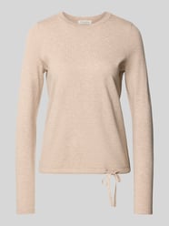 Gebreide pullover in Riblook met Ronde hals van Christian Berg Woman Beige - 7