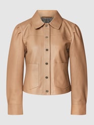 Leren jack met kentkraag van JOOP! Beige - 8