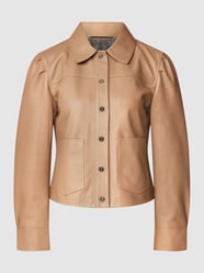 Lederjacke mit Kentkragen von JOOP! Beige - 8