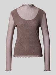 Semitransparentes Longsleeve mit Stehkragen von zero - 36