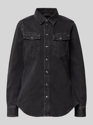 Bluzka jeansowa o kroju slim fit z kieszeniami na piersi od G-Star RAW - 1