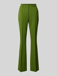 Bootcut pantalon met vaste persplooien van Christian Berg Woman Selection Groen - 30