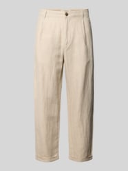 relaxed fit stoffen broek van mix van katoen en linnen model 'RON' van Selected Homme - 19