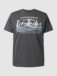 T-Shirt mit Logo-Print von Tom Tailor Grau - 23