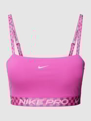 Stanik z detalami z logo od NIKE TRAINING Różowy - 37
