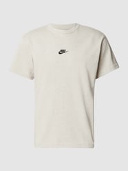 T-Shirt mit Label-Stitching von Nike Beige - 35