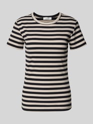 T-Shirt in Ripp-Optik mit Rundhalsausschnitt von Christian Berg Woman - 42