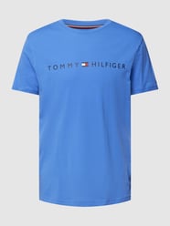 T-Shirt mit Label-Print von Tommy Hilfiger Blau / Türkis - 39
