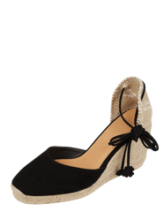 Wedges van leer en textiel, model 'Carina' van Castañer Grijs / zwart - 32