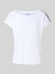 T-Shirt mit geripptem Rundhalsausschnitt von ZABAIONE - 41