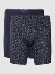 PLUS SIZE Trunks mit Label-Detail Modell 'Cyclist' im 2er-Pack von Ceceba Plus Blau - 47