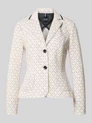 Slim Fit Blazer mit aufgesetzten Taschen und Knopfverschluss von Marc Cain Beige - 20