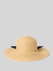 Strohhut mit Schleifen-Applikation Modell 'Raffia' von Loevenich Beige - 3