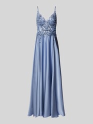 Abendkleid mit Spitzenbesatz von Laona Blau - 37