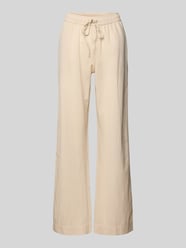 Straight Fit Leinenhose mit Eingrifftaschen Modell 'Sonar' von Neo Noir Beige - 14