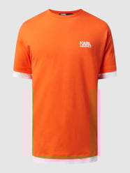 T-Shirt im Double-Layer-Look  von Karl Lagerfeld Orange - 37