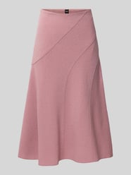 A-Linien Rock aus gekochter Schurwolle Modell 'VICENA' von BOSS Pink - 9