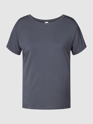 Pyjamabovendeel met geribde ronde hals van Skiny Blauw - 32