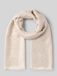 Schal mit Pailletten und Fransen von Emporio Armani Beige - 9