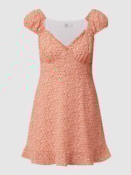 Sukienka mini z falbanami PAMELA x NA-KD REBORN — REPREVE® od NA-KD Pomarańczowy - 44