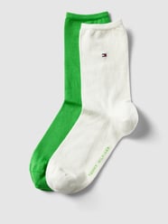 Sokken met labelprint in een set van 2 paar van Tommy Hilfiger Groen - 35