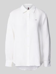 Bluzka koszulowa o kroju regular fit z czystego lnu od Tommy Hilfiger - 11